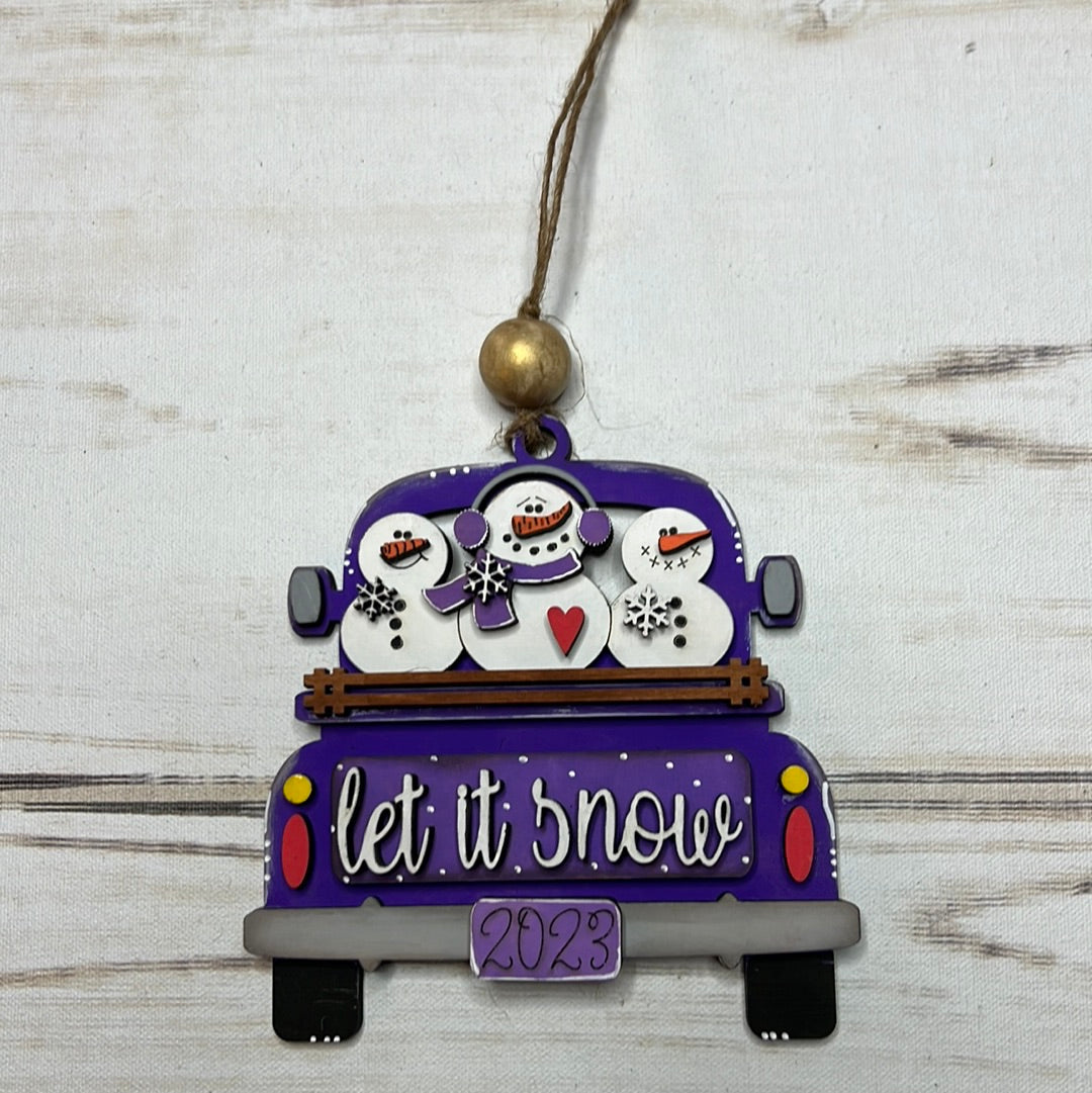 Let It Snow Truck Ornament