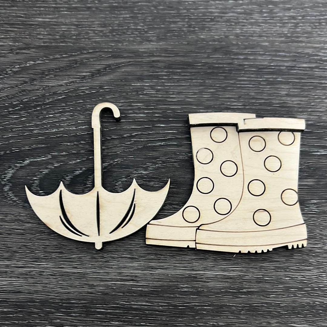 Mini Rain Boot & Umbrella
