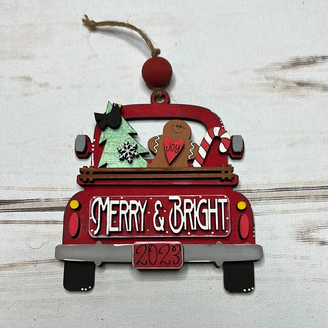 Merry & Bright Truck Ornament