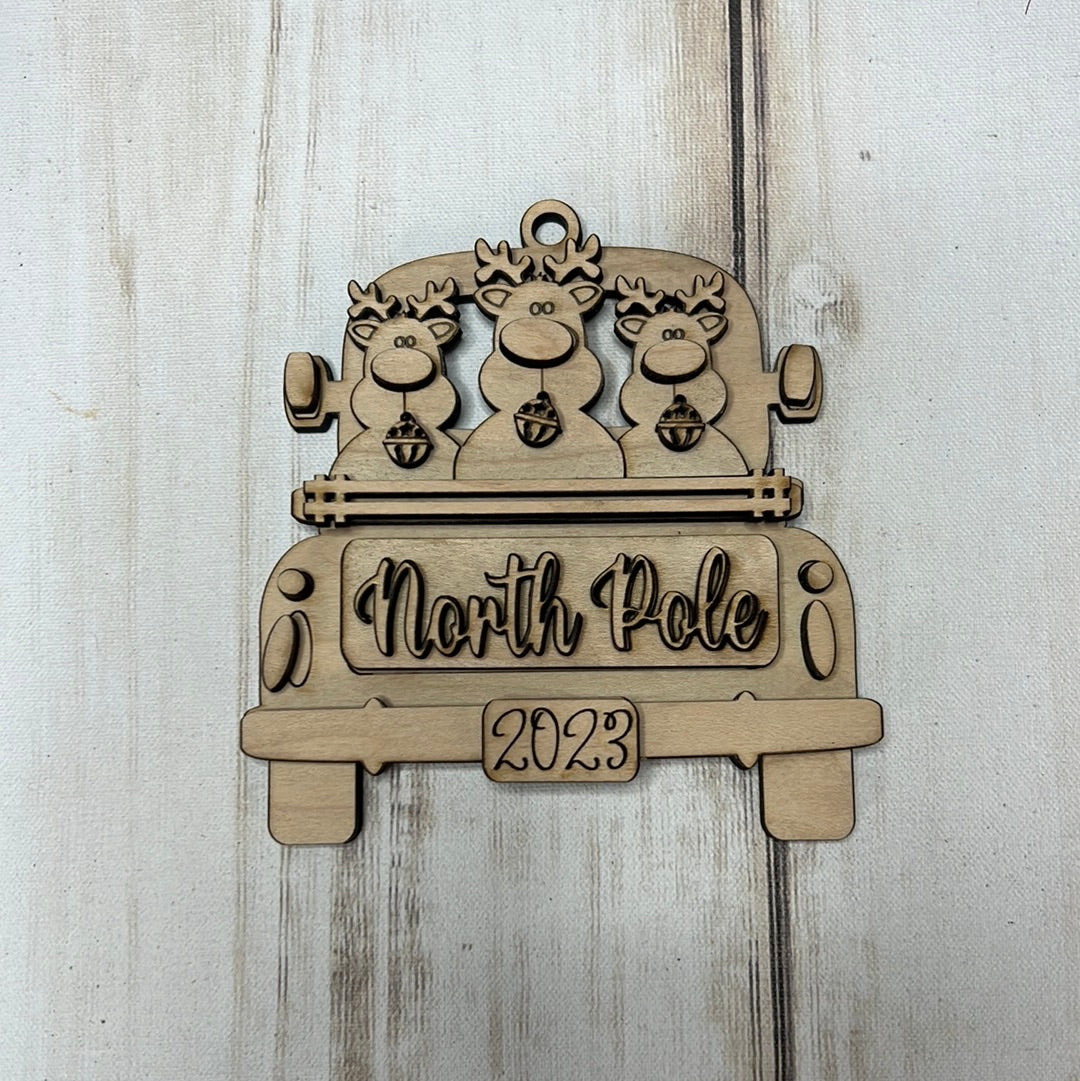 North Pole Truck Ornament