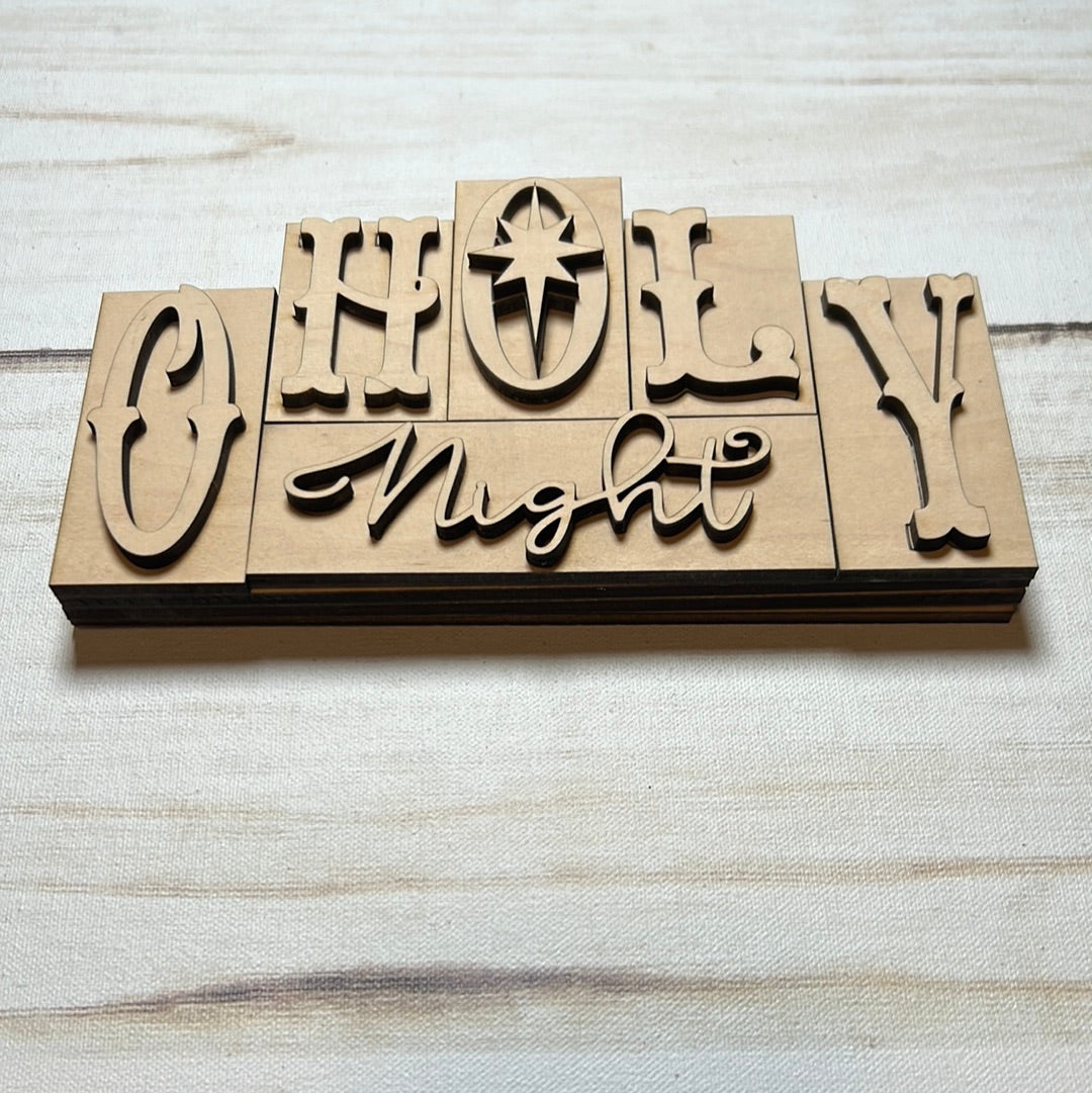 7.5” O Holy Night Shelf Stacker