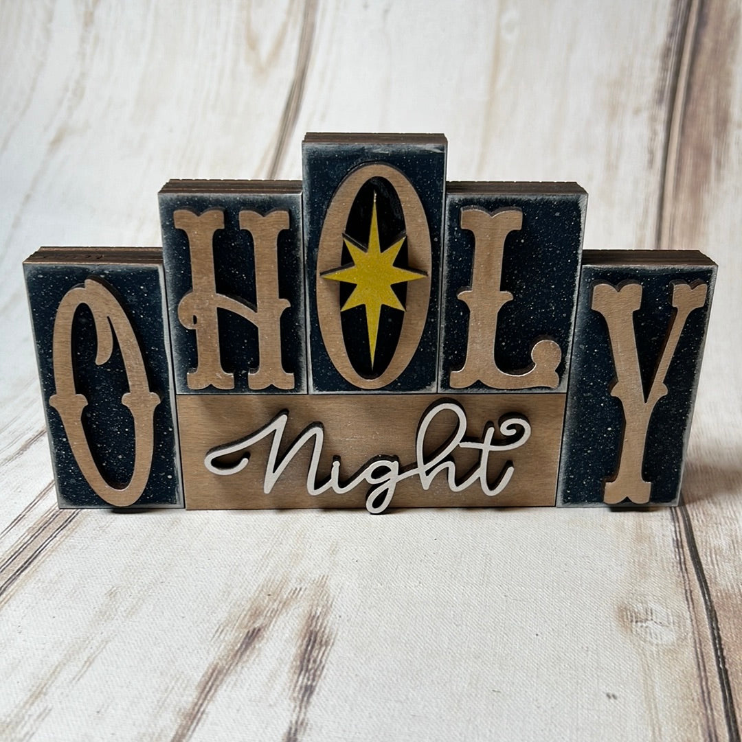 7.5” O Holy Night Shelf Stacker