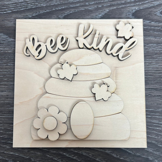 6" DIY Bee Kind Sign
