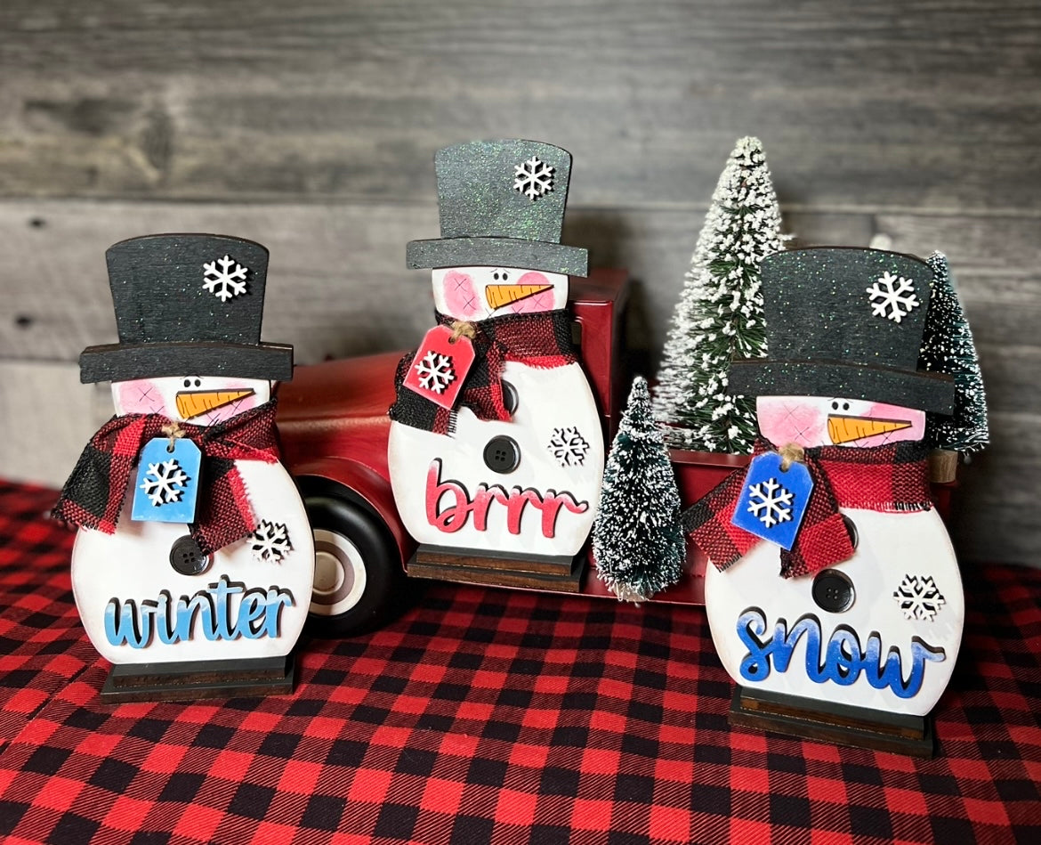 3pc Standing Snowman