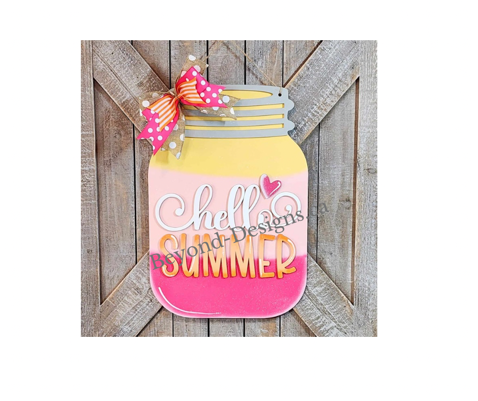 Hello Summer Mason Jar