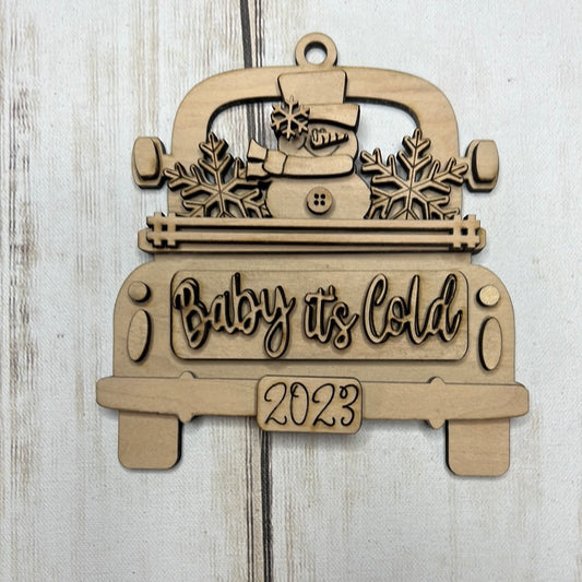 Baby It’s Cold Truck Ornament