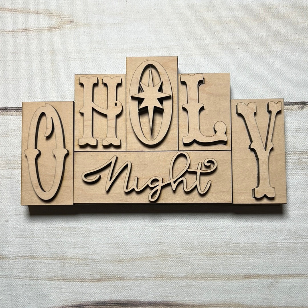 7.5” O Holy Night Shelf Stacker