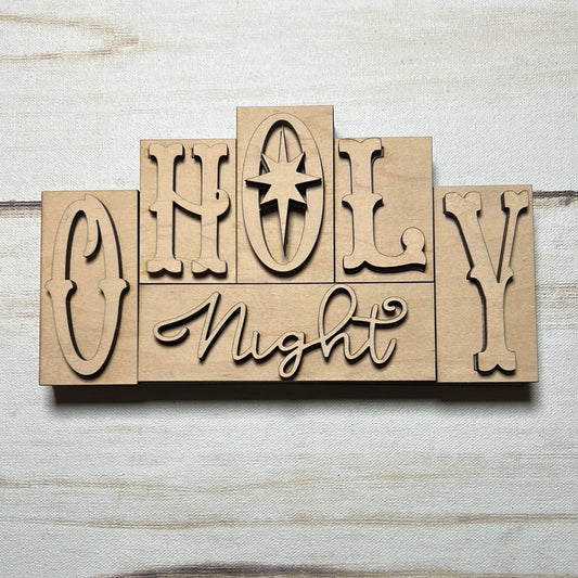 7.5” O Holy Night Shelf Stacker