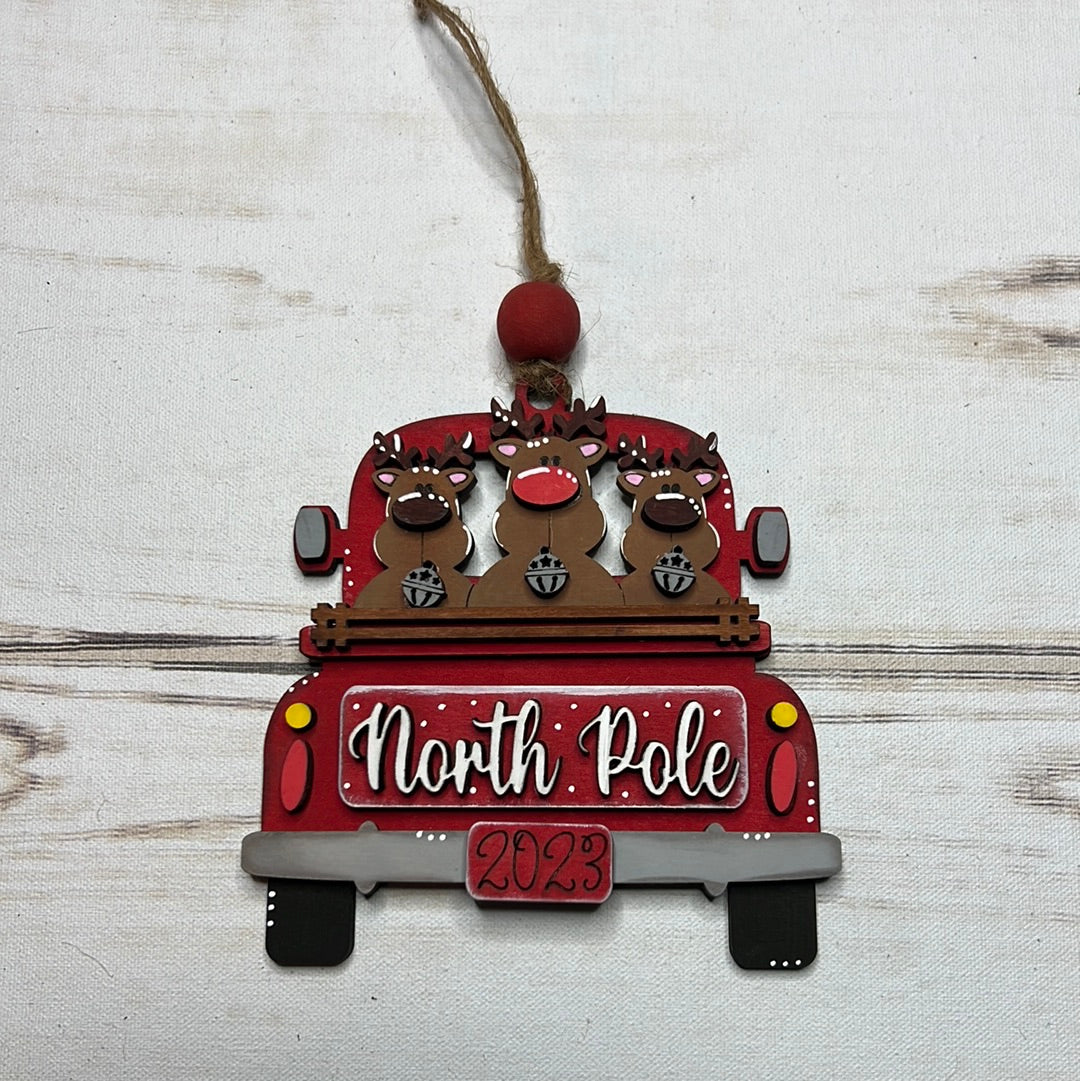 North Pole Truck Ornament