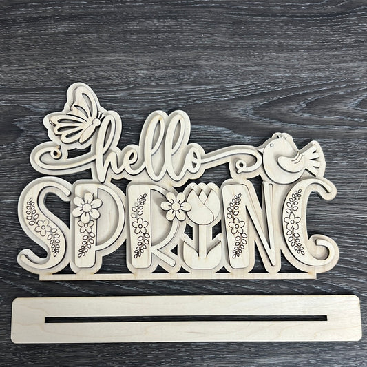 Hello Spring Shelf Sitter