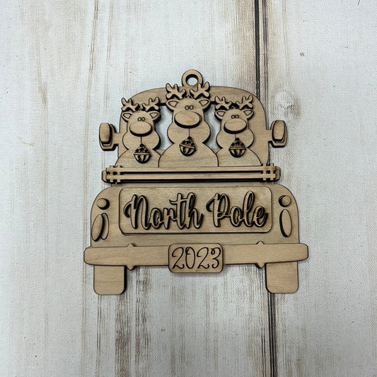 North Pole Truck Ornament