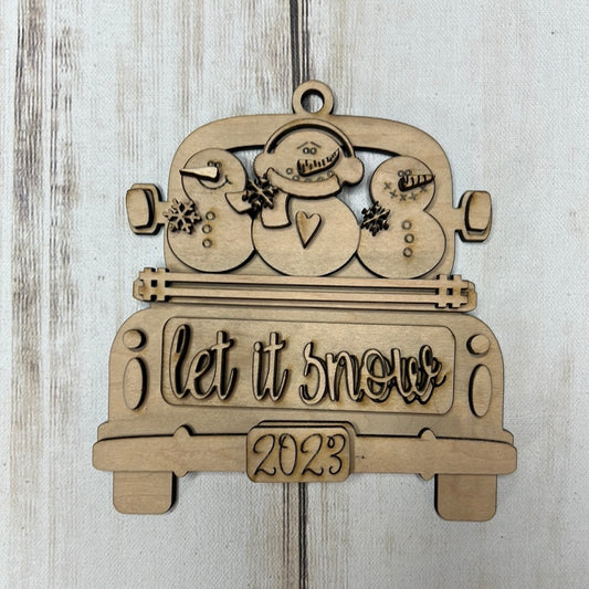 Let It Snow Truck Ornament