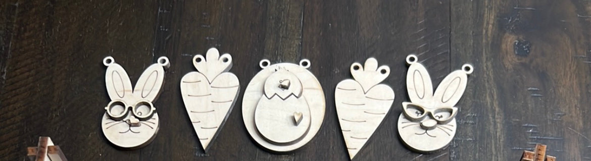 Mini Bunny and Carrot Banner