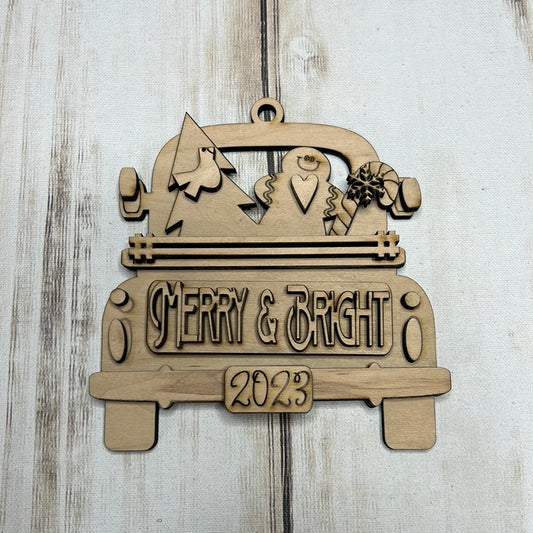 Merry & Bright Truck Ornament