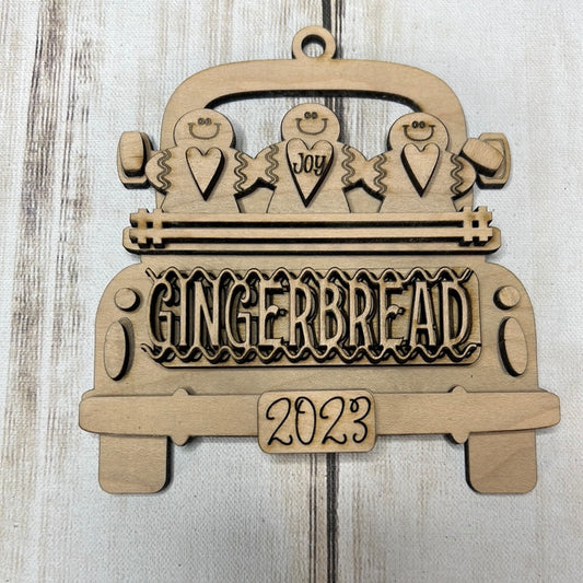 Gingerbread Truck Ornament