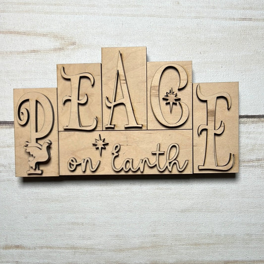 7.5” Peace on Earth Shelf Stacker
