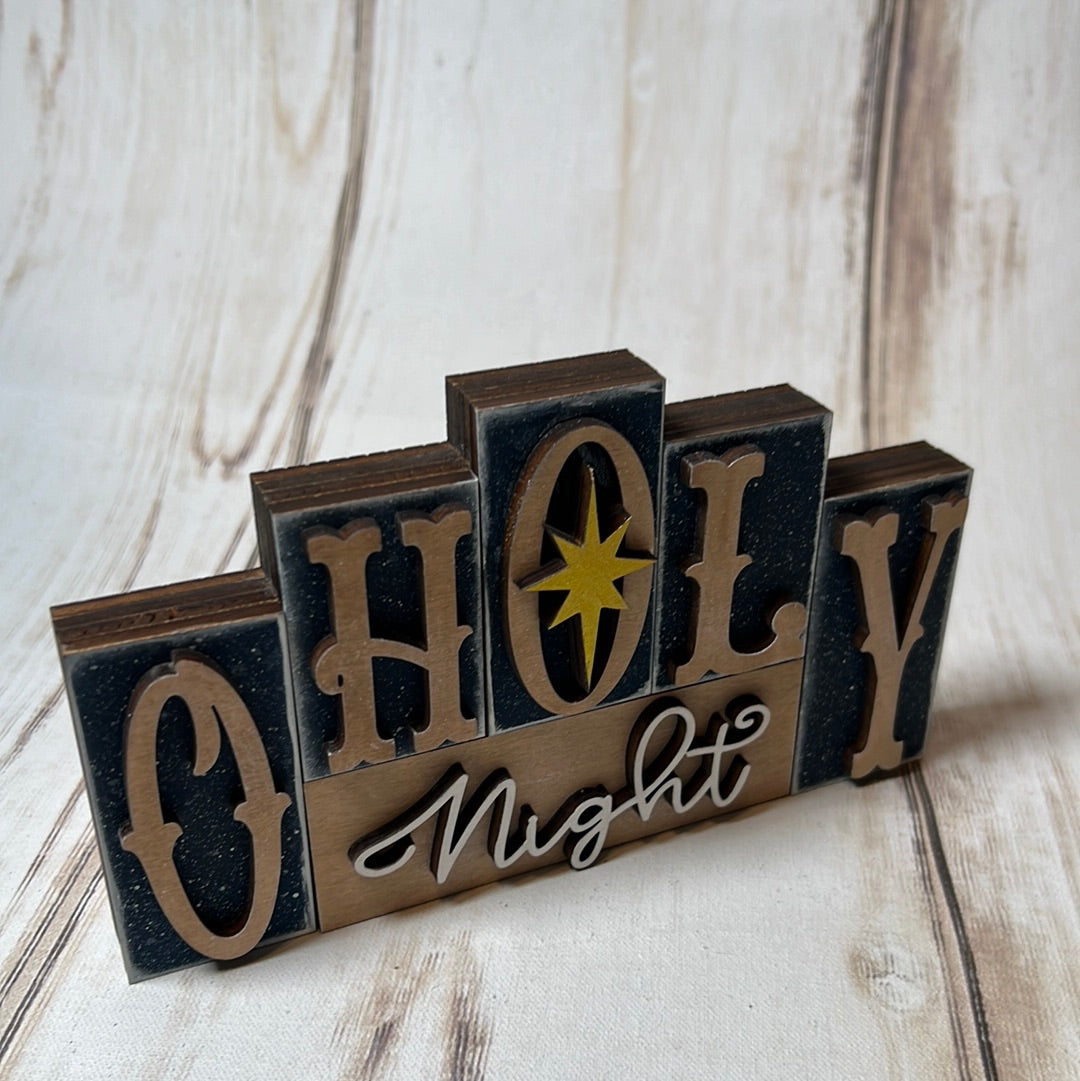 7.5” O Holy Night Shelf Stacker