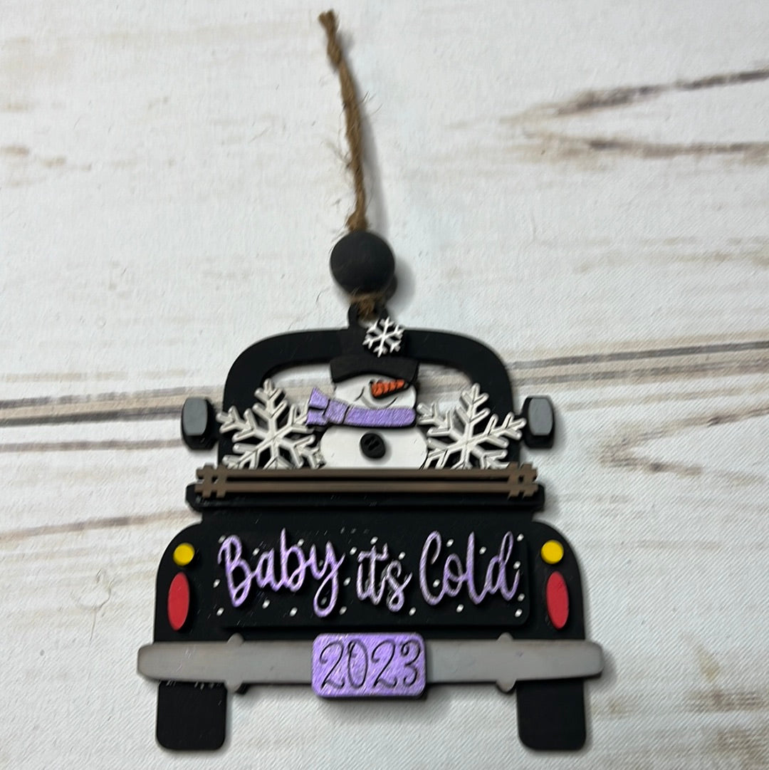 Baby It’s Cold Truck Ornament