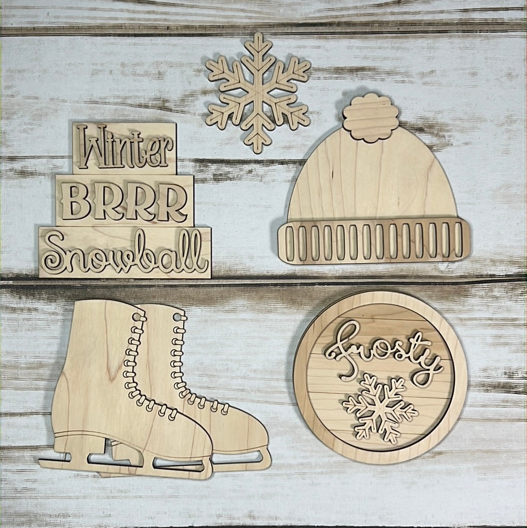 Winter Tier Tray set