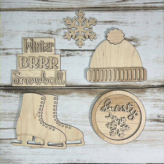 Winter Tier Tray set